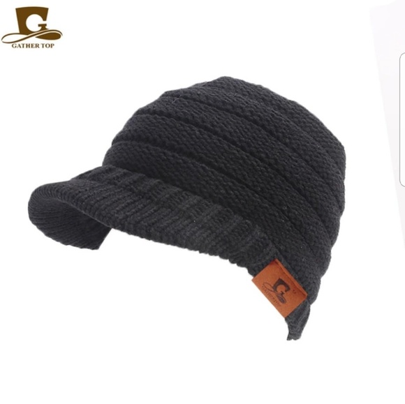 Unisex Knit Visor Beanie - Picture 2 of 6